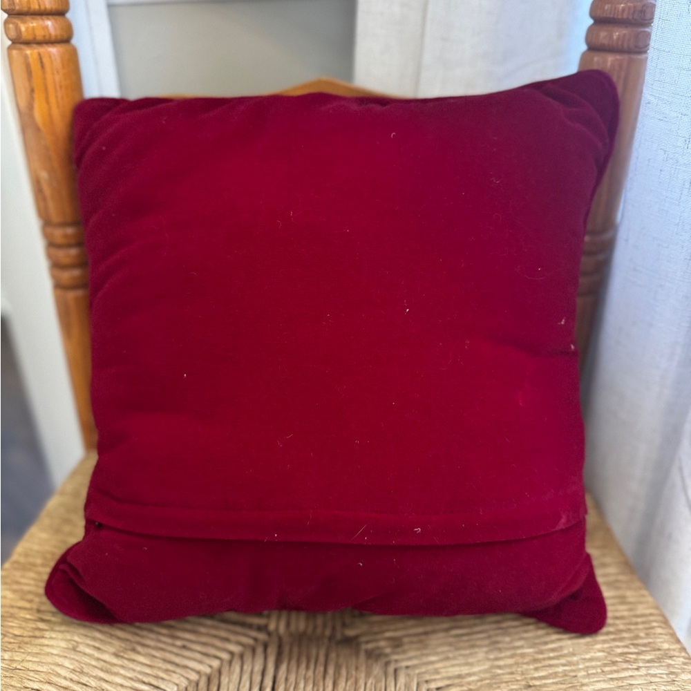 Vintage Needlepoint Santa Christmas Pillow | Cottagecore, Ralph Lauren Christmas - Picture 3 of 3